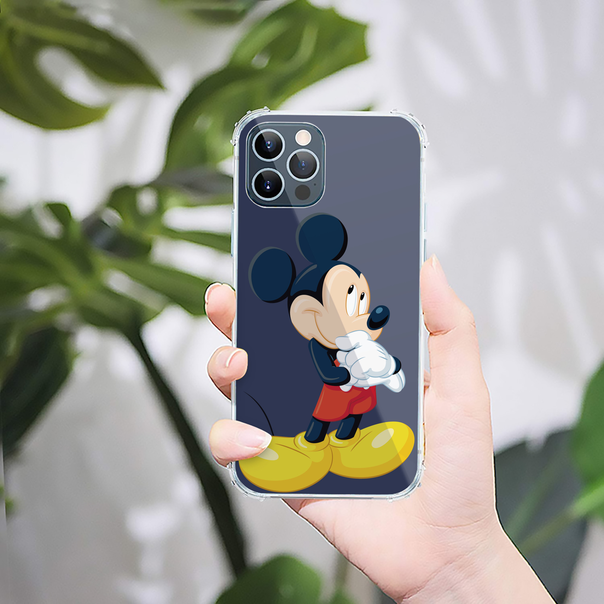 （画像用） ミッキーマウス Mickey Mouse 【iPhone 12シリーズ対応】透明スマホケース（クリアソフトケース）